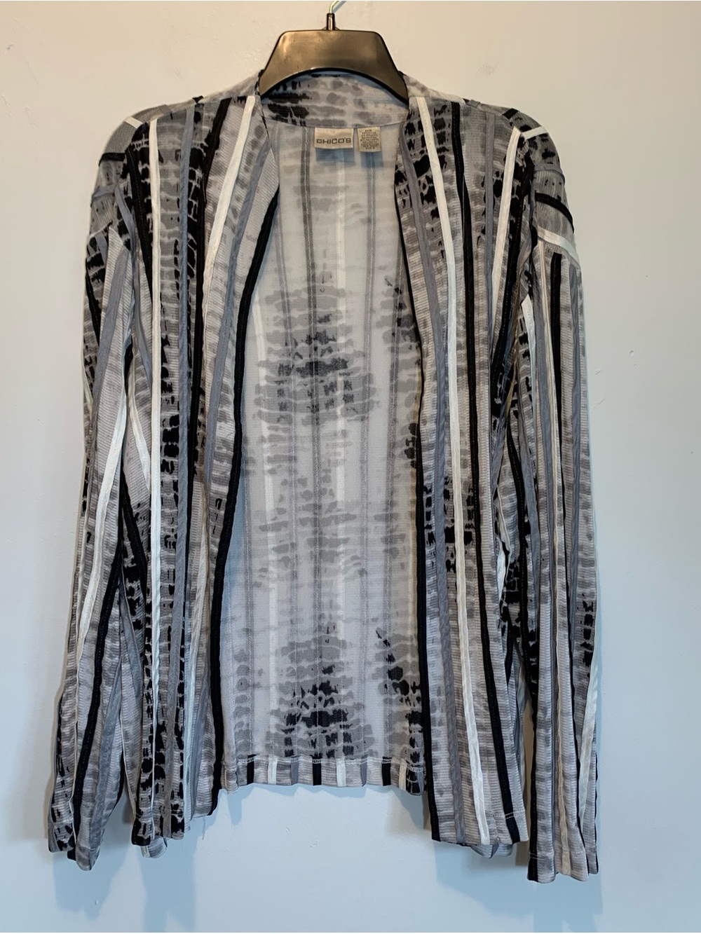 Chico’s Stripe Lightweight Open Jacket XL Chico’s 3